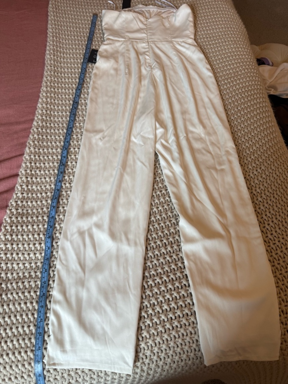 Strapless White Tailored Jumpsuit - Picture 5 of 8
